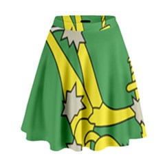 Starry Plough Flag  High Waist Skirt
