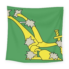 Starry Plough Flag  Square Tapestry (Large)