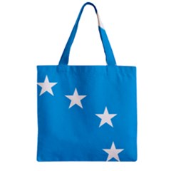 Starry Plough Flag Zipper Grocery Tote Bag by abbeyz71