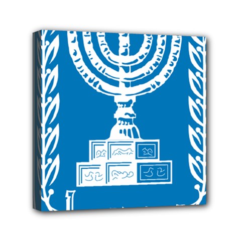 Emblem Of Israel Mini Canvas 6  X 6 