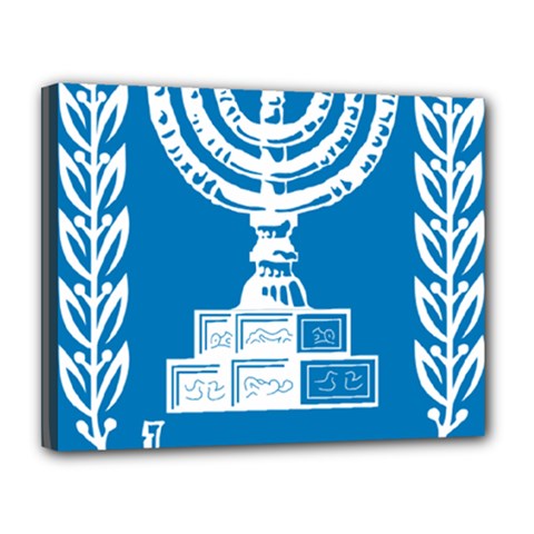 Emblem Of Israel Canvas 14  X 11  by abbeyz71