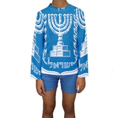 Emblem Of Israel Kids  Long Sleeve Swimwear by abbeyz71