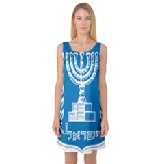 Emblem Of Israel Sleeveless Satin Nightdress by abbeyz71