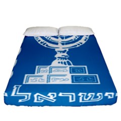 Emblem Of Israel Fitted Sheet (queen Size) by abbeyz71