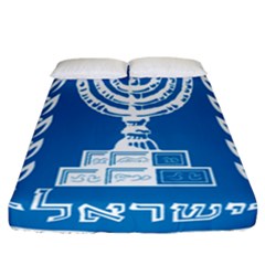 Emblem Of Israel Fitted Sheet (california King Size) by abbeyz71