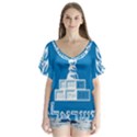 Emblem of Israel Flutter Sleeve Top View1