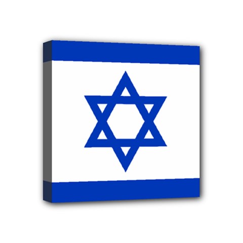 Flag Of Israel Mini Canvas 4  X 4  by abbeyz71