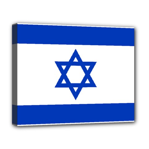 Flag Of Israel Deluxe Canvas 20  X 16   by abbeyz71