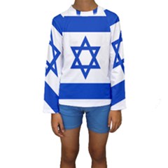 Flag Of Israel Kids  Long Sleeve Swimwear by abbeyz71