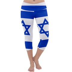 Flag Of Israel Capri Yoga Leggings