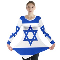 Flag Of Israel Long Sleeve Tunic 