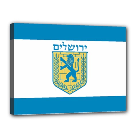 Flag Of Jerusalem Canvas 16  X 12  by abbeyz71