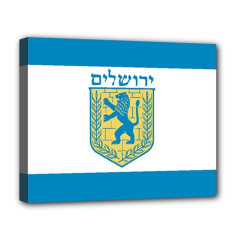Flag Of Jerusalem Deluxe Canvas 20  X 16   by abbeyz71