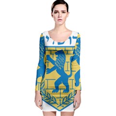 Coat Of Arms Of Jerusalem Long Sleeve Bodycon Dress by abbeyz71