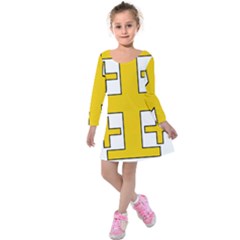 Jerusalem Cross Kids  Long Sleeve Velvet Dress by abbeyz71