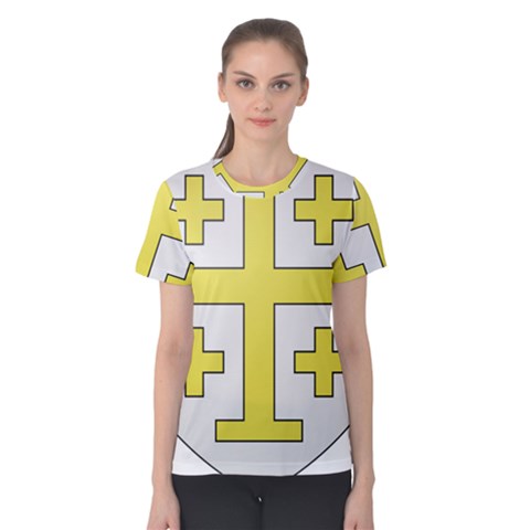 The Arms Of The Kingdom Of Jerusalem  Women s Cotton Tee by abbeyz71