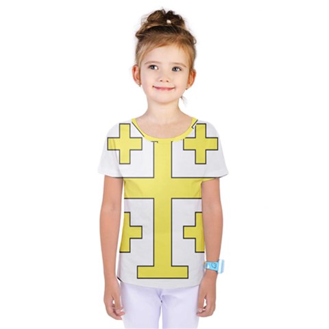 The Arms Of The Kingdom Of Jerusalem  Kids  One Piece Tee by abbeyz71