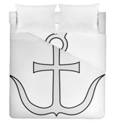 Anchored Cross  Duvet Cover Double Side (queen Size) by abbeyz71