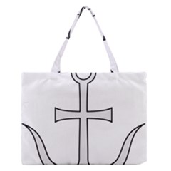 Anchored Cross  Medium Zipper Tote Bag by abbeyz71