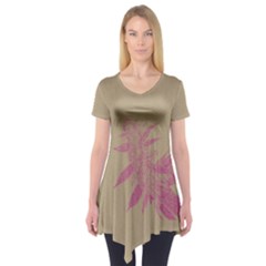 Ganja Pink Short Sleeve Tunic  by getstonedinstyle