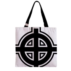 Celtic Cross Zipper Grocery Tote Bag by abbeyz71