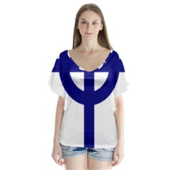 Celtic Cross  Flutter Sleeve Top