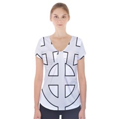 Celtic Cross  Short Sleeve Front Detail Top by abbeyz71