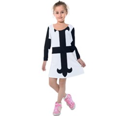 Cross Fleury Kids  Long Sleeve Velvet Dress by abbeyz71