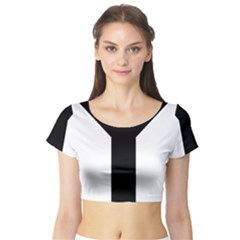 Forked Cross Short Sleeve Crop Top (tight Fit) by abbeyz71