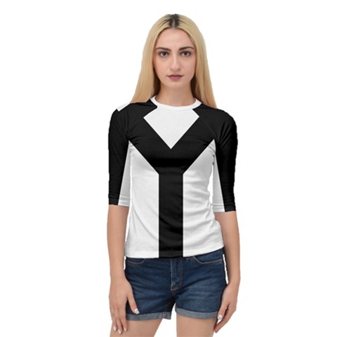 Forked Cross Quarter Sleeve Tee by abbeyz71