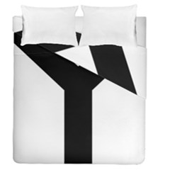 Forked Cross Duvet Cover Double Side (queen Size) by abbeyz71