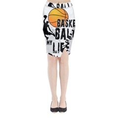 Basketball Is My Life Midi Wrap Pencil Skirt