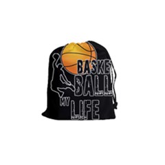 Basketball Is My Life Drawstring Pouches (small)  by Valentinaart