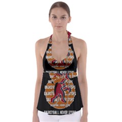 Basketball Never Stops Babydoll Tankini Top by Valentinaart