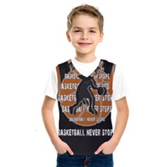 Basketball Never Stops Kids  Sportswear by Valentinaart