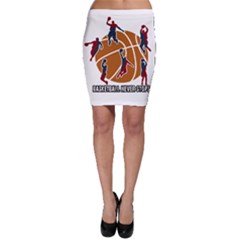 Basketball Never Stops Bodycon Skirt by Valentinaart