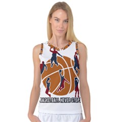 Basketball Never Stops Women s Basketball Tank Top by Valentinaart