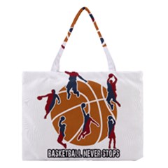 Basketball Never Stops Medium Tote Bag by Valentinaart