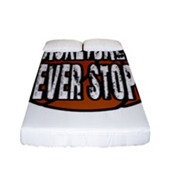 Basketball Never Stops Fitted Sheet (full/ Double Size) by Valentinaart