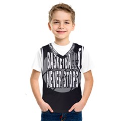 Basketball Never Stops Kids  Sportswear by Valentinaart