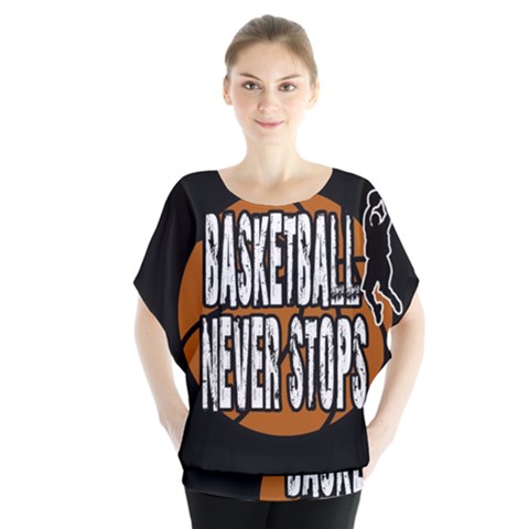 Basketball Never Stops Blouse by Valentinaart