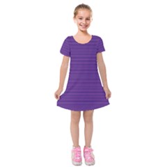 Decorative Lines Pattern Kids  Short Sleeve Velvet Dress by Valentinaart