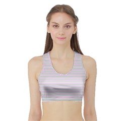 Decorative Lines Pattern Sports Bra With Border by Valentinaart