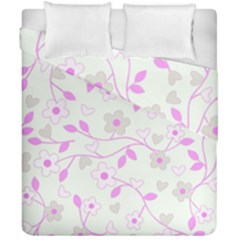 Floral Pattern Duvet Cover Double Side (california King Size) by Valentinaart