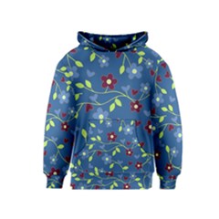 Floral Pattern Kids  Pullover Hoodie by Valentinaart