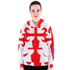 Cross of Saint James  Women s Zipper Hoodie