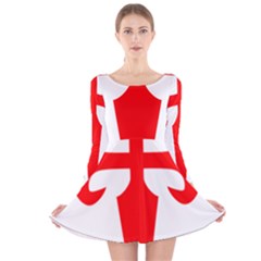 Cross of Saint James  Long Sleeve Velvet Skater Dress