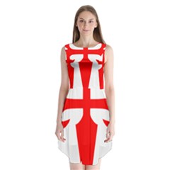 Cross of Saint James  Sleeveless Chiffon Dress  