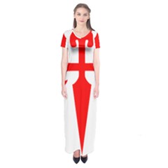 Cross of Saint James  Short Sleeve Maxi Dress