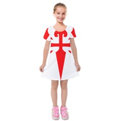 Cross Of Saint James Kids  Short Sleeve Velvet Dress by abbeyz71